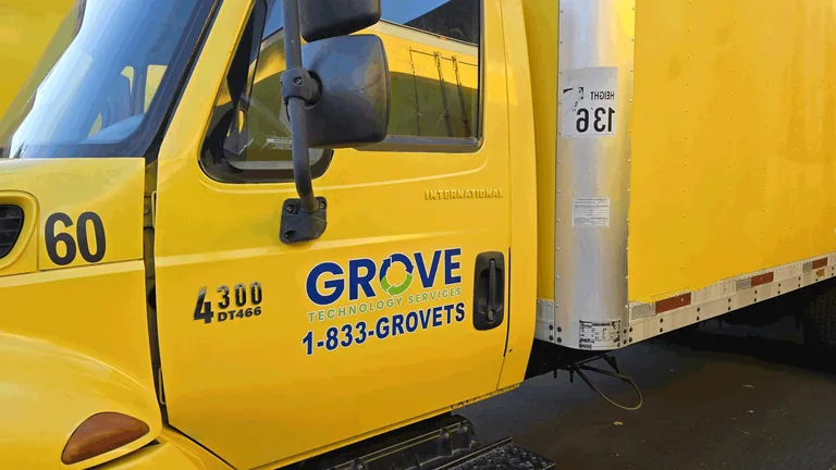 Grove Technology Services electronics pickup truck